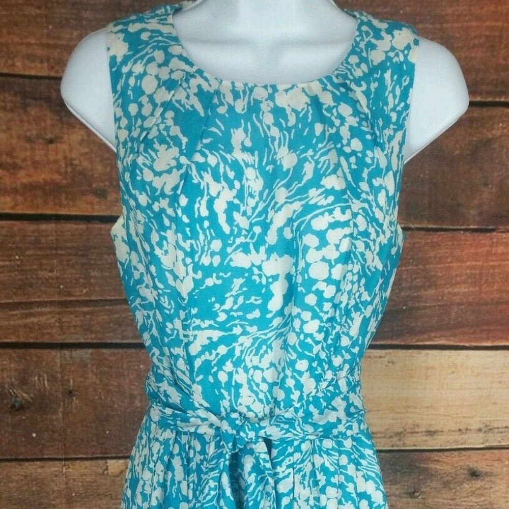 Vintage Silk Blue Floral Dress - Talbots